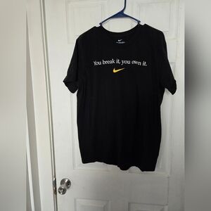 Nike‎ Black T-Shirt with White Swoosh